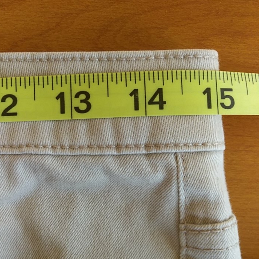 So Stretch Flare Khaki Jeans Size Junior 7 Short - Picture 10 of 13